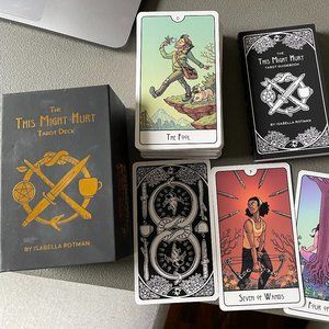 This Might Hurt Tarot Deck by Isabella Rotman, Holographic Black Limited Edition